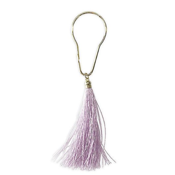 FREE if added to a Bundle | Wild Sage Tassels Goldtone Shower Curtain Hooks - Picture 3 of 10